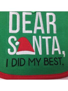 Carter's Just One You Green Christmas Teething Bib Dear Santa I Did My Best